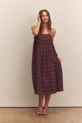 Pleated knee cami dress