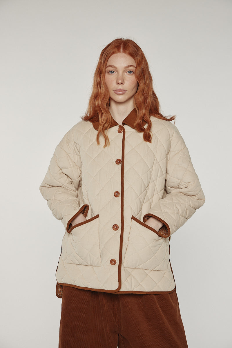 Reversible quilted jacket