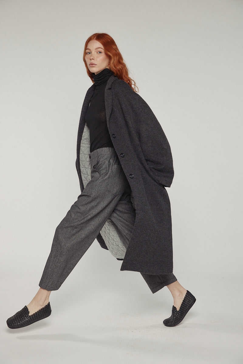Cocoon sleeve coat
