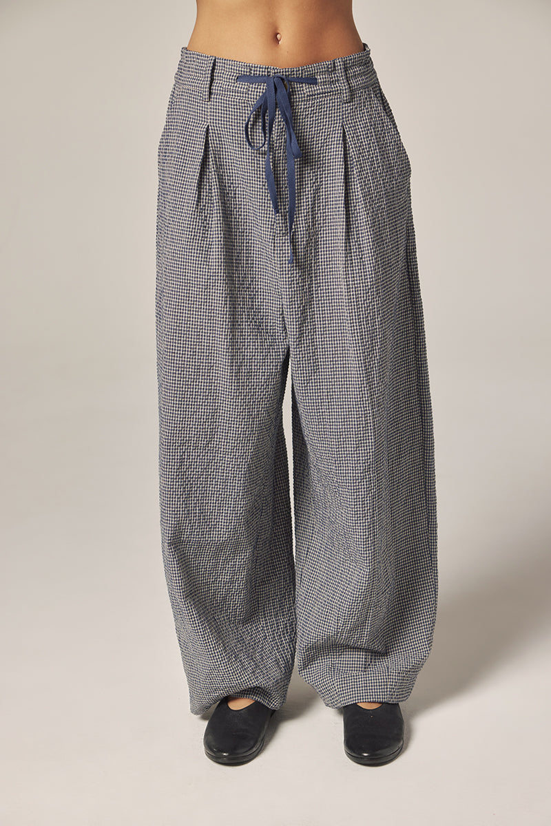 Plaid Wide Pants
