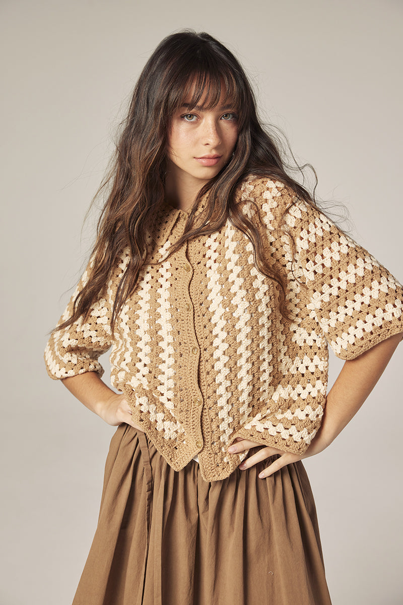 Crochet Knit Top