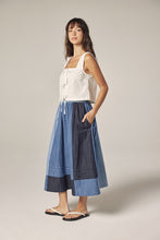 Load image into Gallery viewer, Contrast midi skirt
