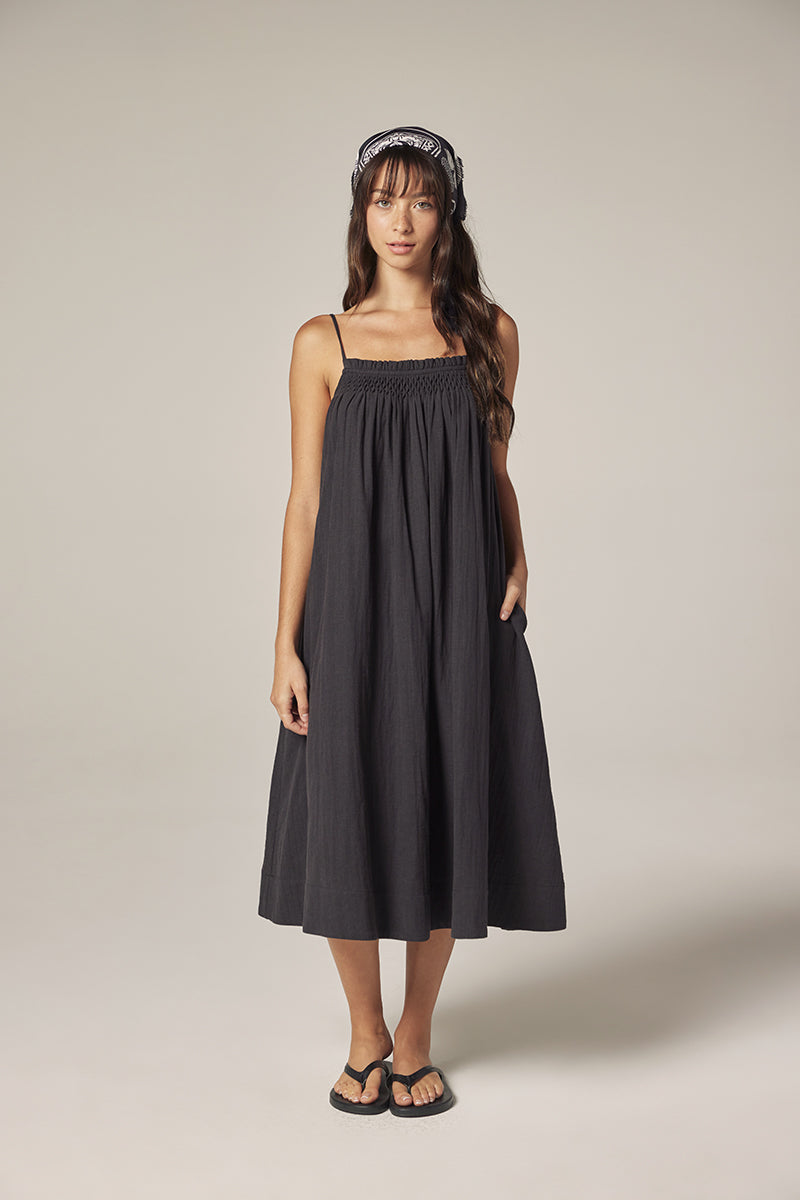 Smocked tie dress