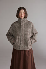 Load image into Gallery viewer, Wool Blend Bomber Jacket – Front View | amente

