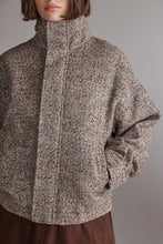 Load image into Gallery viewer, Wool Blend Bomber Jacket – Back View | amente
