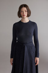 Wool blend knit top