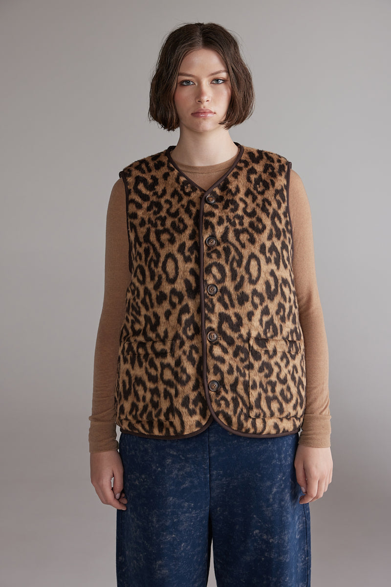 Wool Blend Reversible Vest