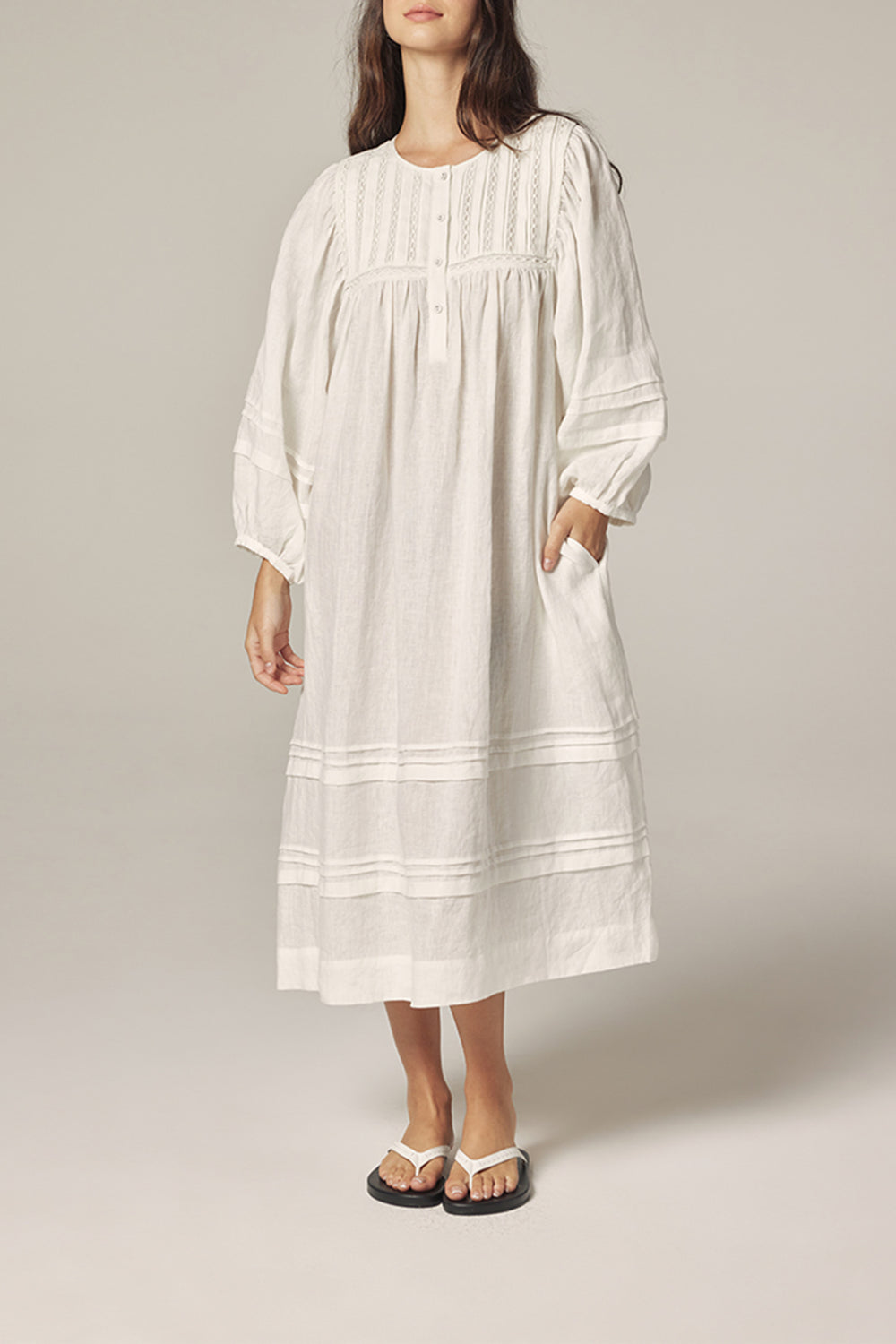Linen Lace Dress