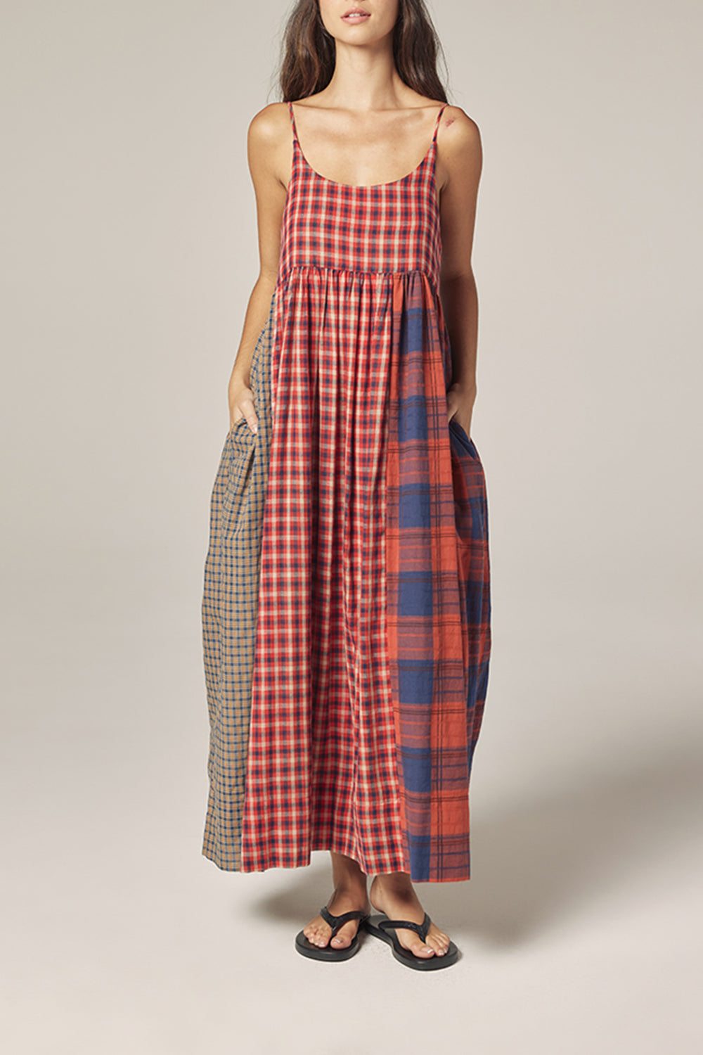 Contrast midi dress