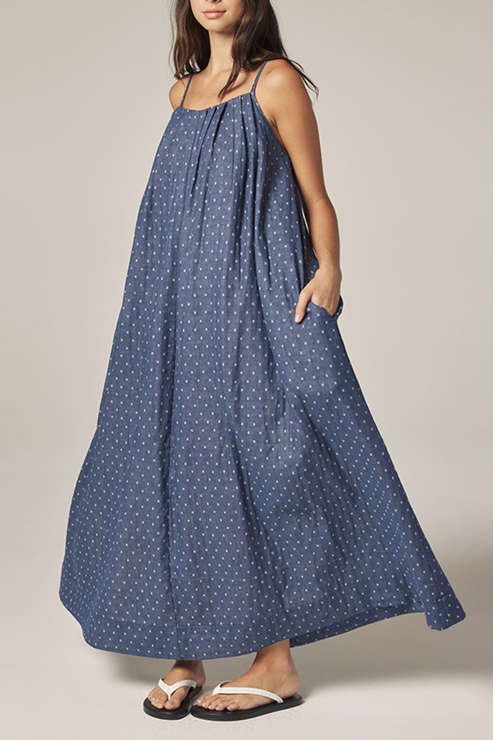 Tie back ankle dress