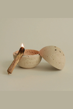 Load image into Gallery viewer, Travertine Sphere Incense &amp; Smudging Burner
