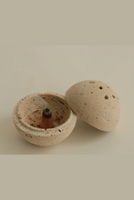 Load image into Gallery viewer, Travertine Sphere Incense &amp; Smudging Burner
