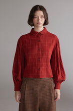 Load image into Gallery viewer, Plaid Volume Blouse
