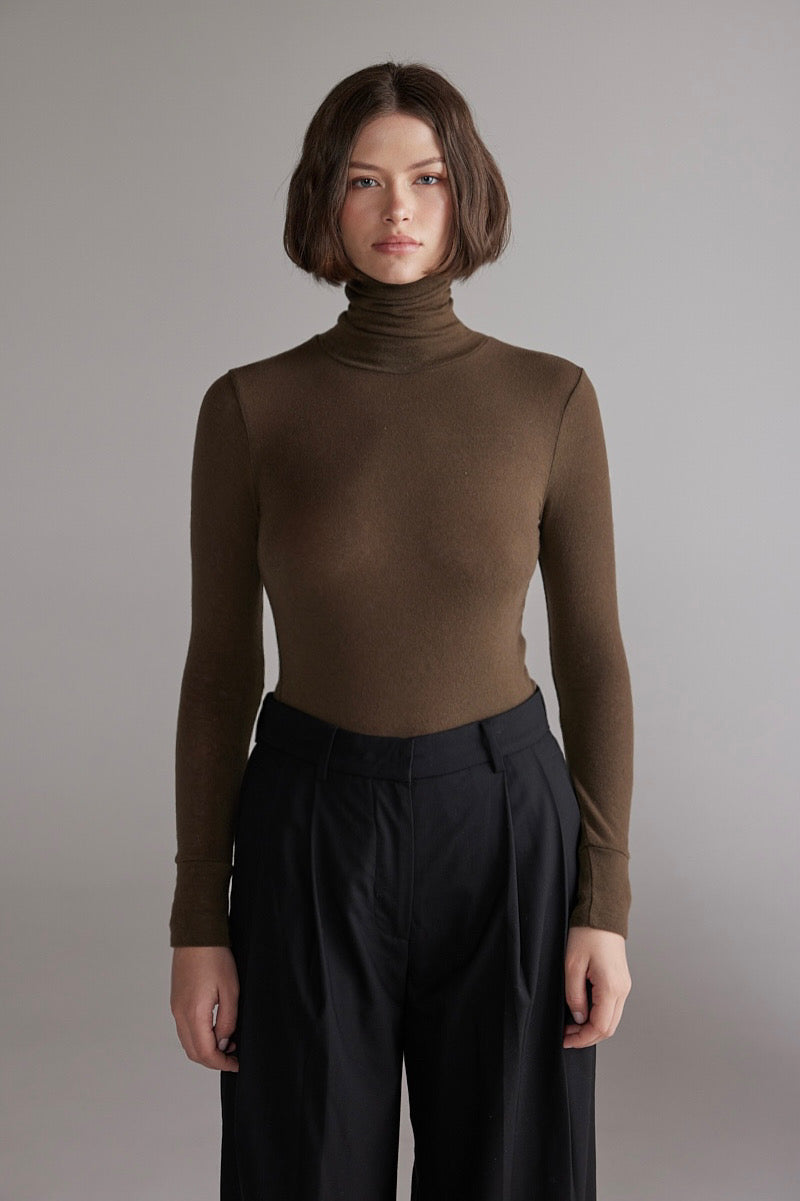 Wool blend turtleneck