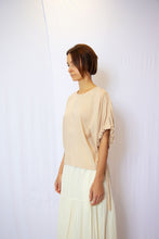 Load image into Gallery viewer, Tie sleeve crew neck blouse
