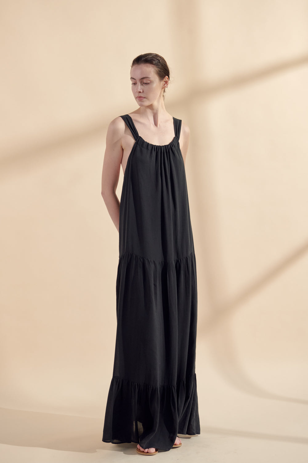 Tiered cami maxi dress