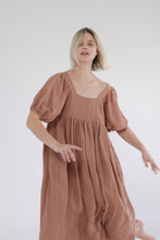 Load image into Gallery viewer, Volume short sleeve midi dress
