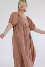 Load image into Gallery viewer, Volume short sleeve midi dress
