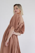 Load image into Gallery viewer, Volume short sleeve midi dress
