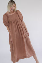 Load image into Gallery viewer, Volume short sleeve midi dress
