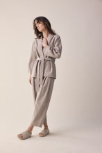 Load image into Gallery viewer, Tie waist  wool robe jacket
