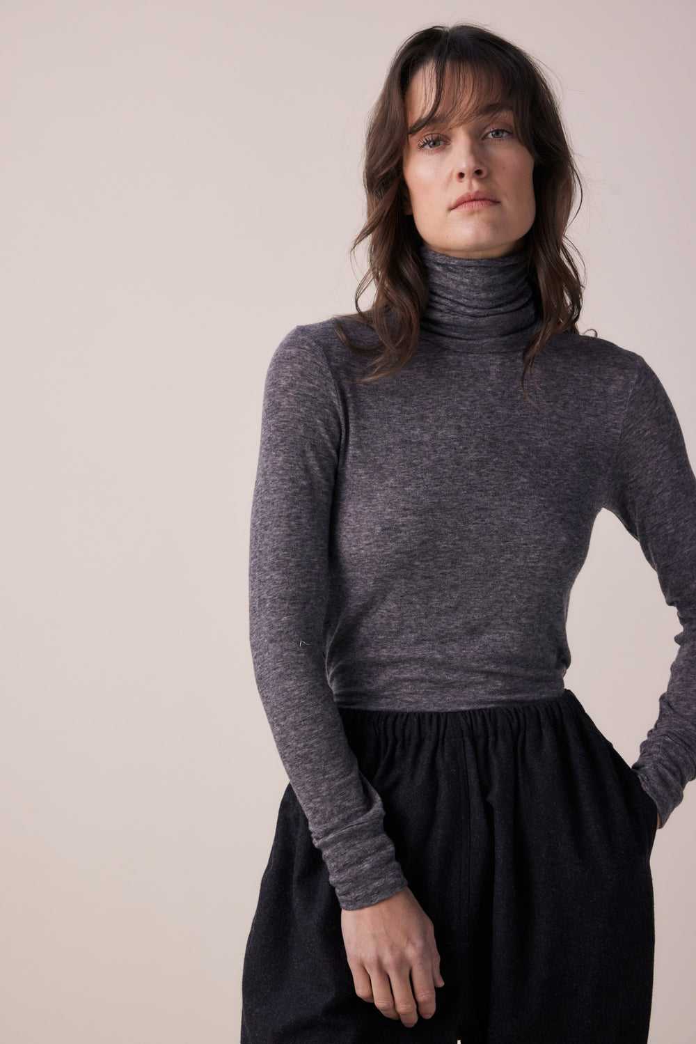 Wool blend turtleneck