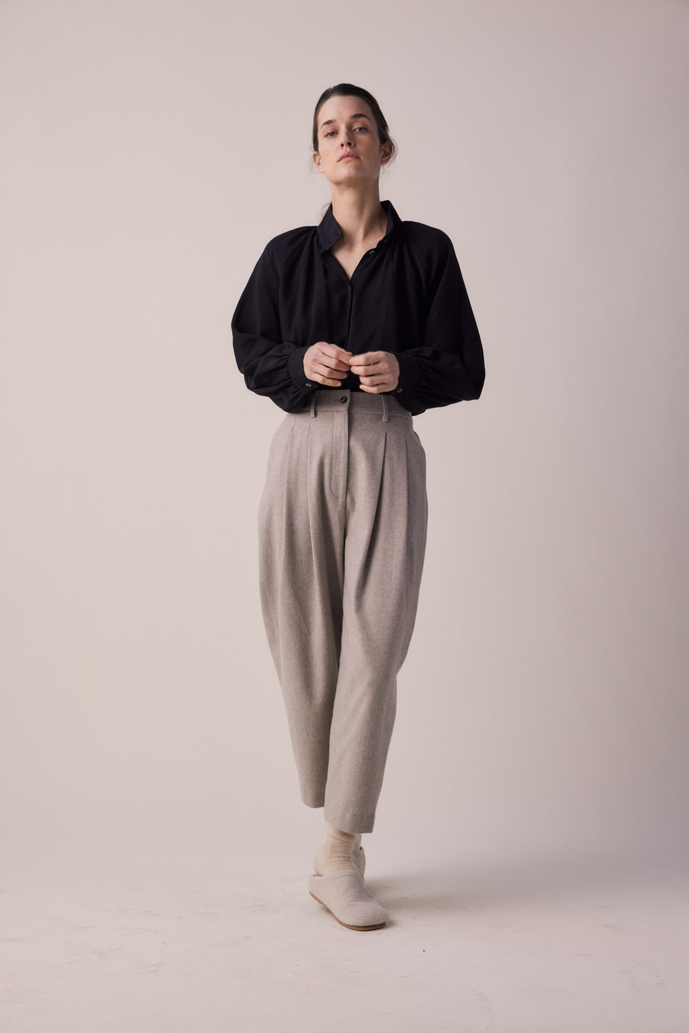 Tapered Wool Pants