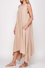 Load image into Gallery viewer, Asymmetric Hem Midi Dress
