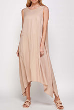 Load image into Gallery viewer, Asymmetric Hem Midi Dress
