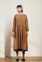 Load image into Gallery viewer, Waist tie with a long-sleeve midi dress
