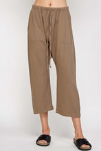 Load image into Gallery viewer, Garment dye cotton drawstring  baggy pants

