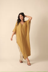 Double v- neck dress