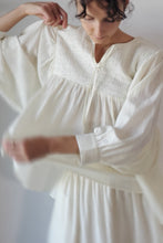 Load image into Gallery viewer, Quilted detail cotton peasant blouse
