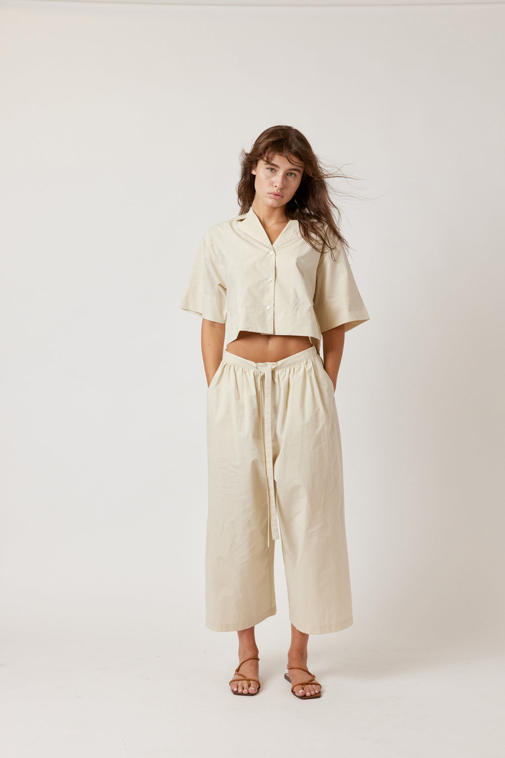 Crop Button Shirt